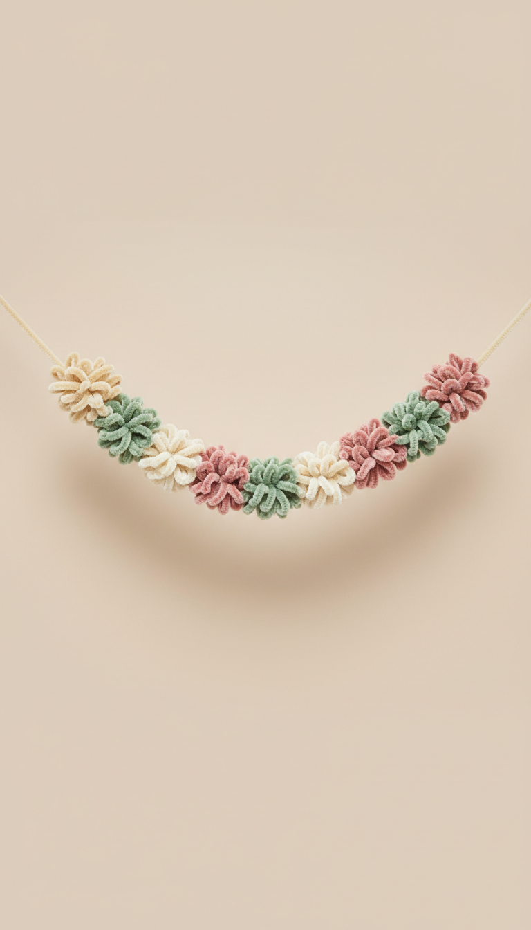Handmade Pipe Cleaner Garland for Mantels