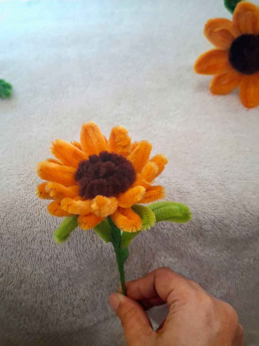 Chenille sunflowers