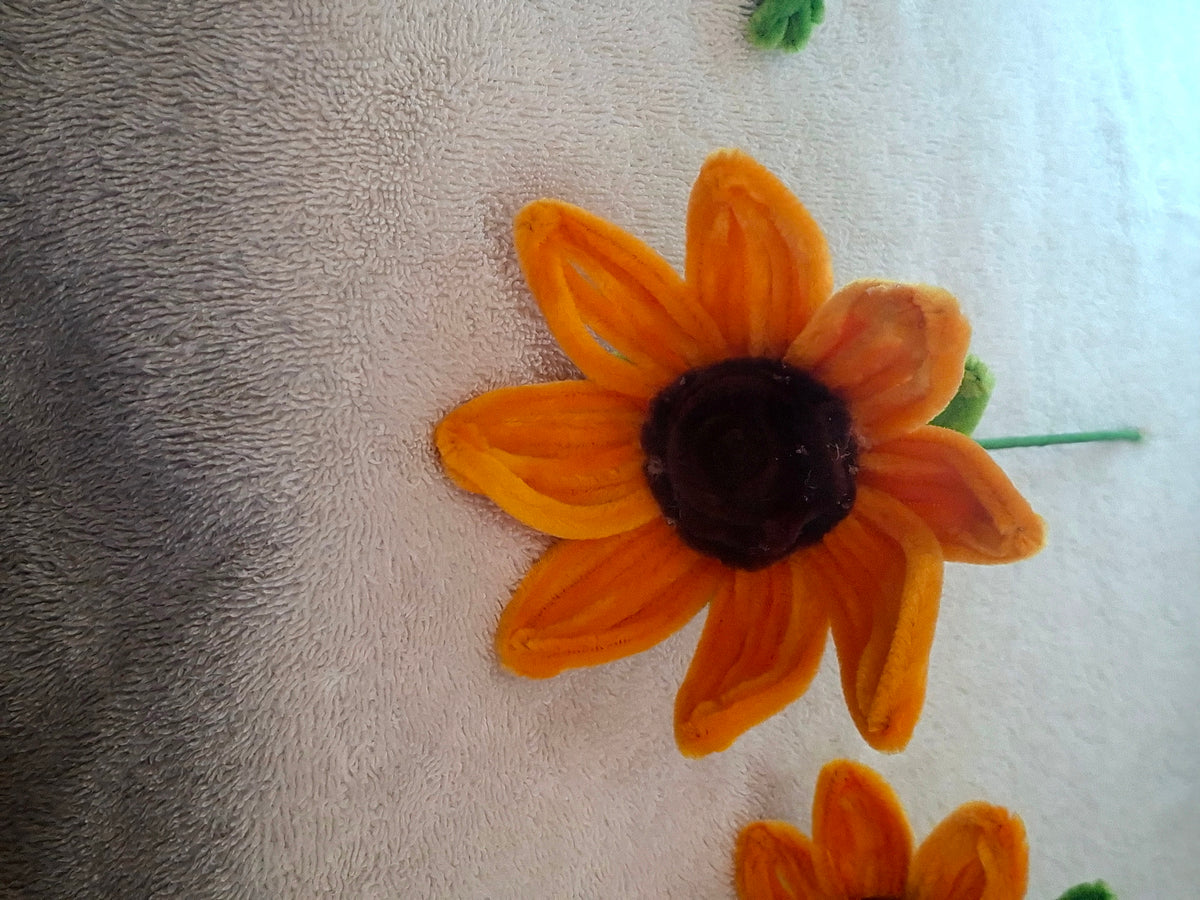 Chenille sunflowers