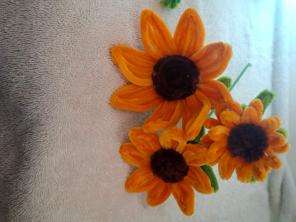 Chenille sunflowers