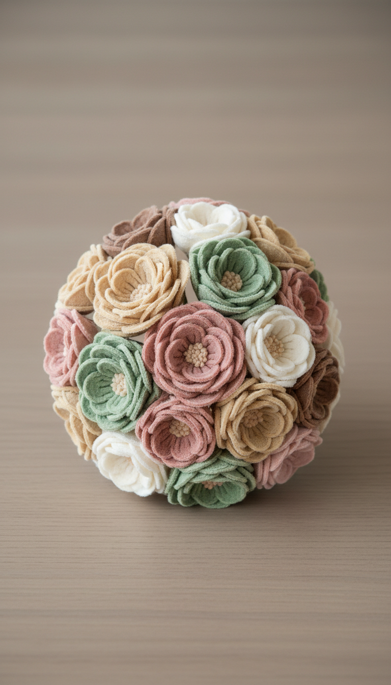 Chenille Flower Bouquet with Pastel Hues