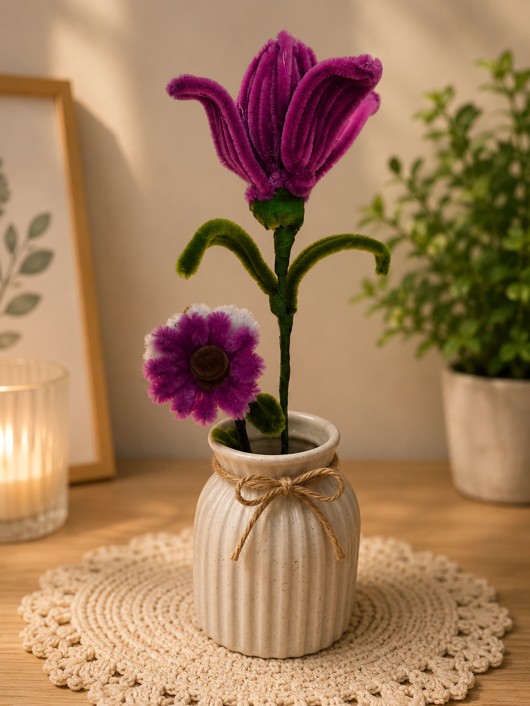 Chenille flowers