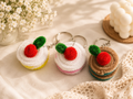 Hand made chenille cake Keychain