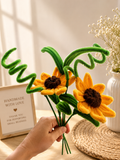Hand made sunflowers and leaves