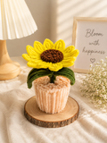 Handcrafted sunflower and pot